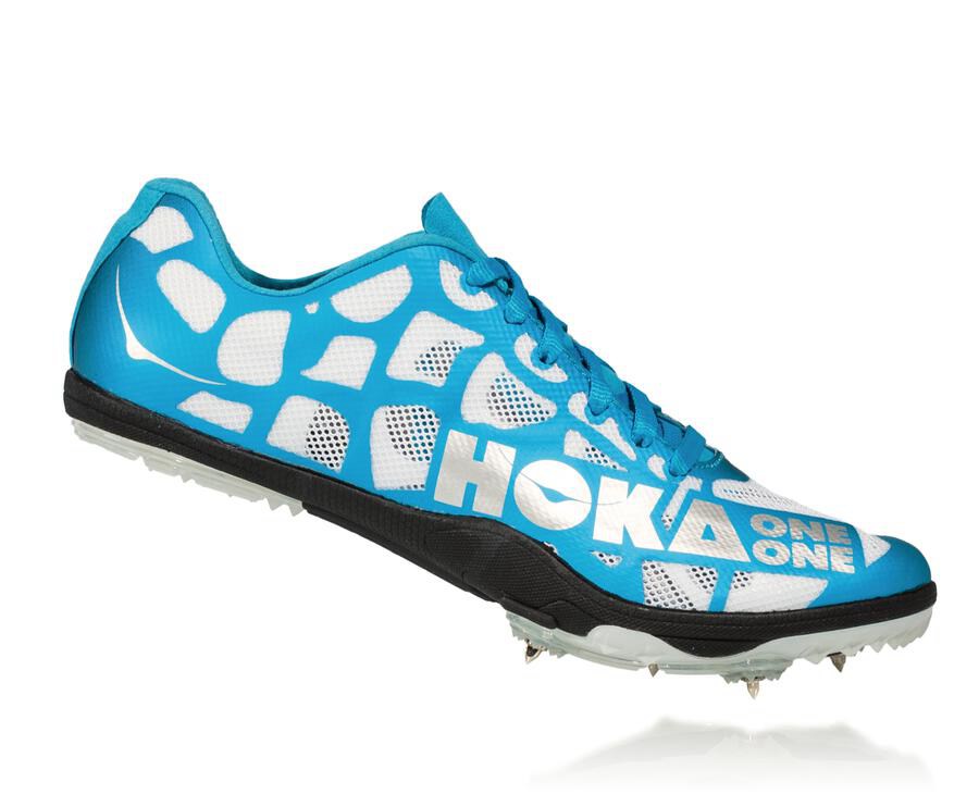 Hoka One One Rocket X Spikes Dam - Vita/Blå - ZVUYK-4037